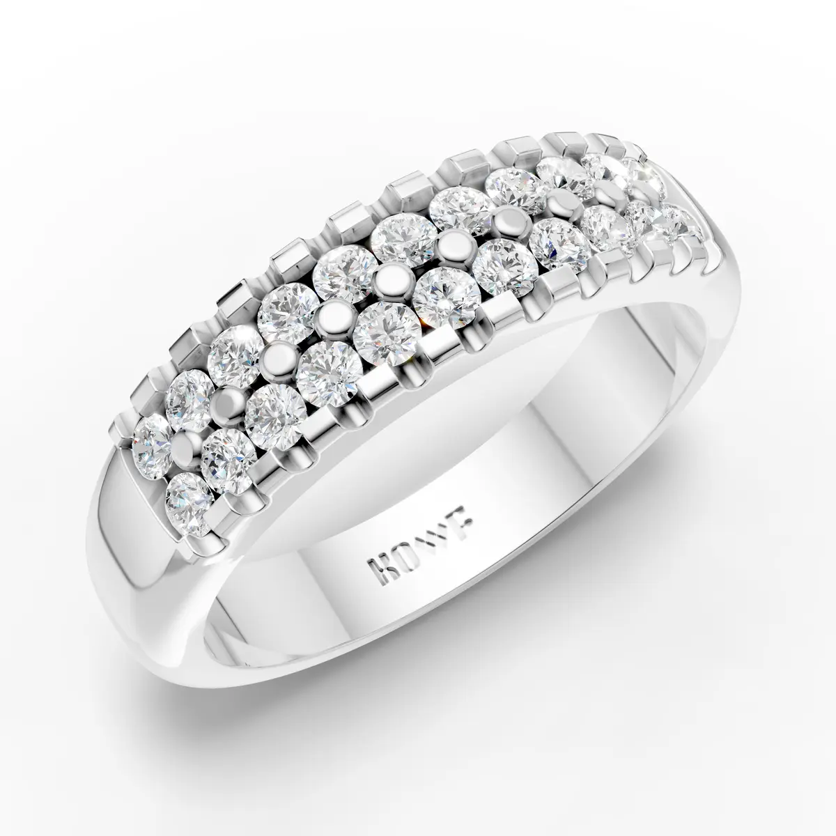 Double Row Diamond Band Ring